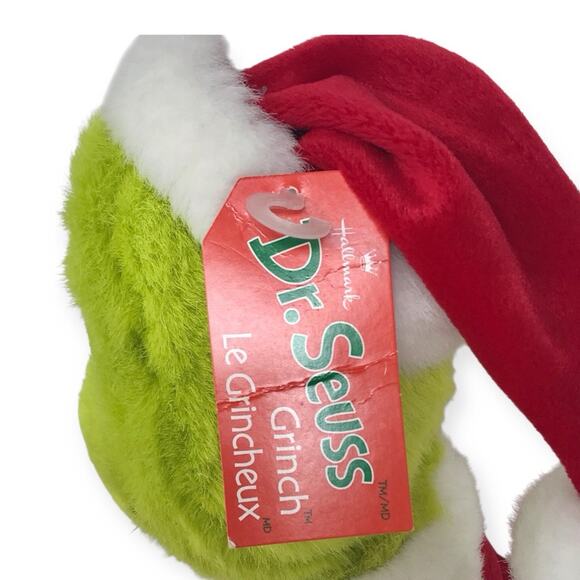 Hallmark NWT Dr. Seuss Grinch Who Stole Christmas 1999 Santa Plush Le Grincheux - Picture 9 of 9